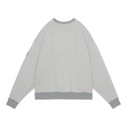 STRIPE RIB SOLID CREW NECK #KHAKI [CES28CS05]