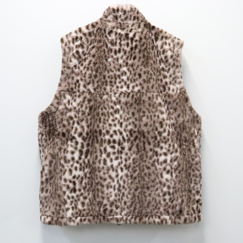 WILD THINGS | LEOPARD FUR HAPPY VEST ( TYPE-2 ) #L-PINK [26FW-WMO-WT06]