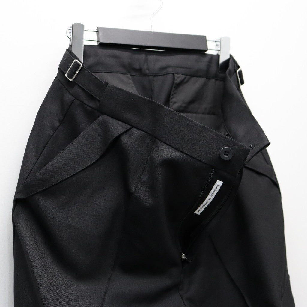 TWISTPOLYESTER WIDE SHORTS #BLACK [FST15261U0002]