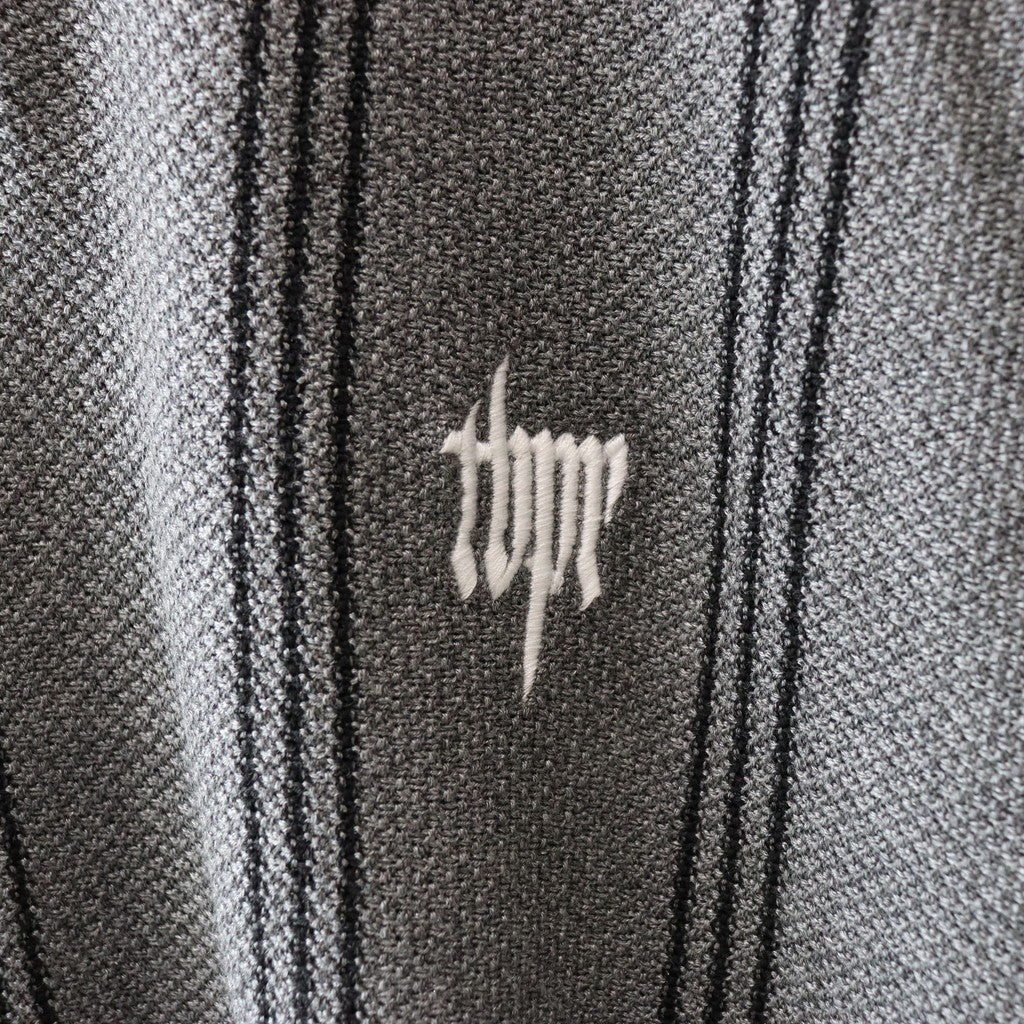 STRIPE KNIT POLO #GRAY [SS24-KN03]