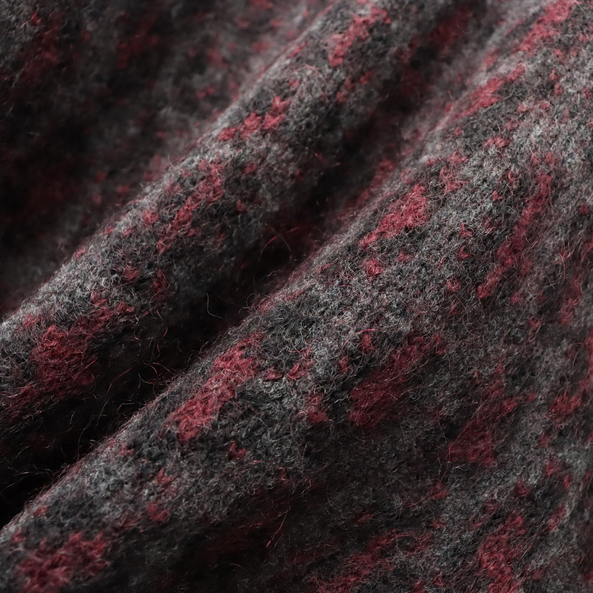LEOPARD MOHAIR JACQUARD CARDIGAN #CHARCOAL [26FW-WMK-KN17]