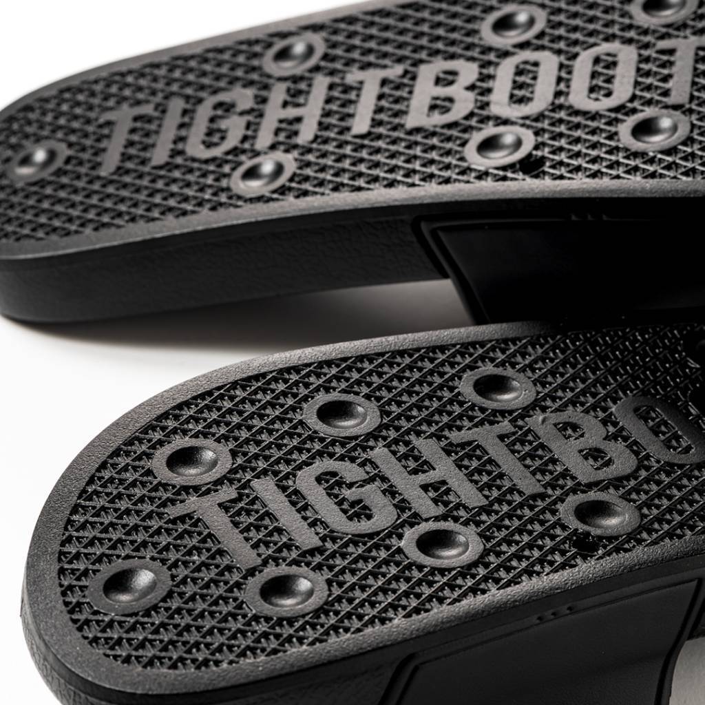 BIG LABEL SLIDE SANDAL #Black [SU26-A09]