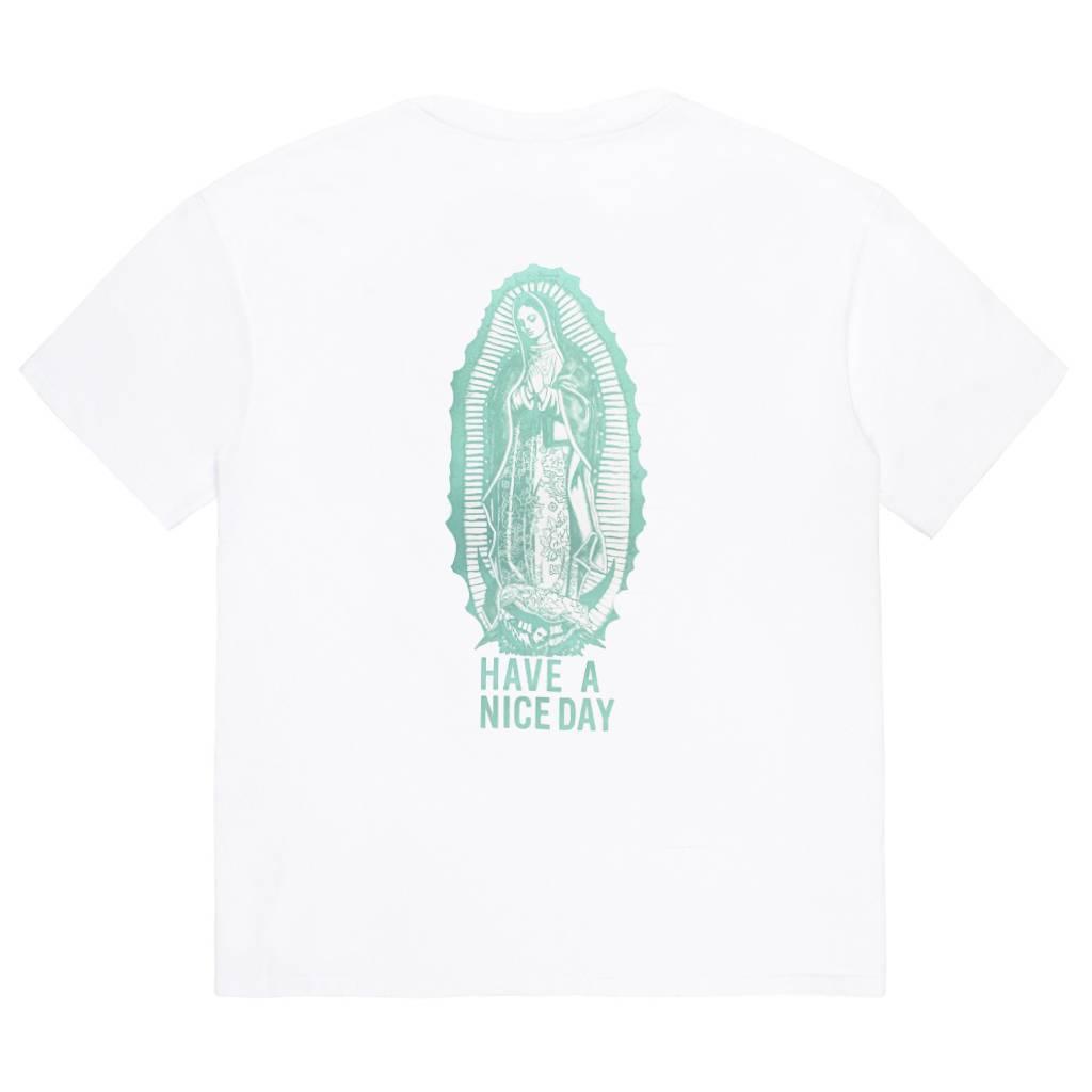 WASHED HEAVY WEIGHT CREW NECK T-SHIRT ( TYPE-2 ) #WHITE/GREEN [26FWE-WMT-WT02]