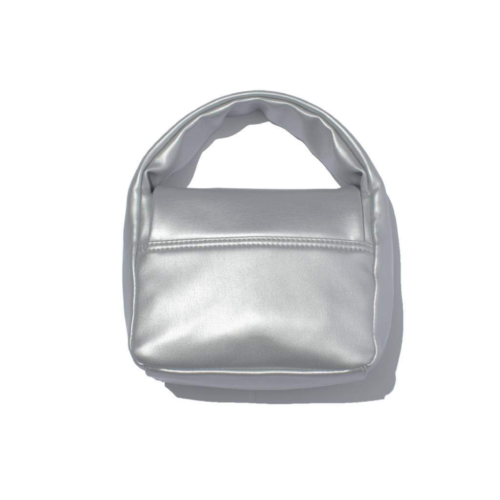 TECH LEATHER EYELET MINI POACH #SILVER [FEL34261B0006]