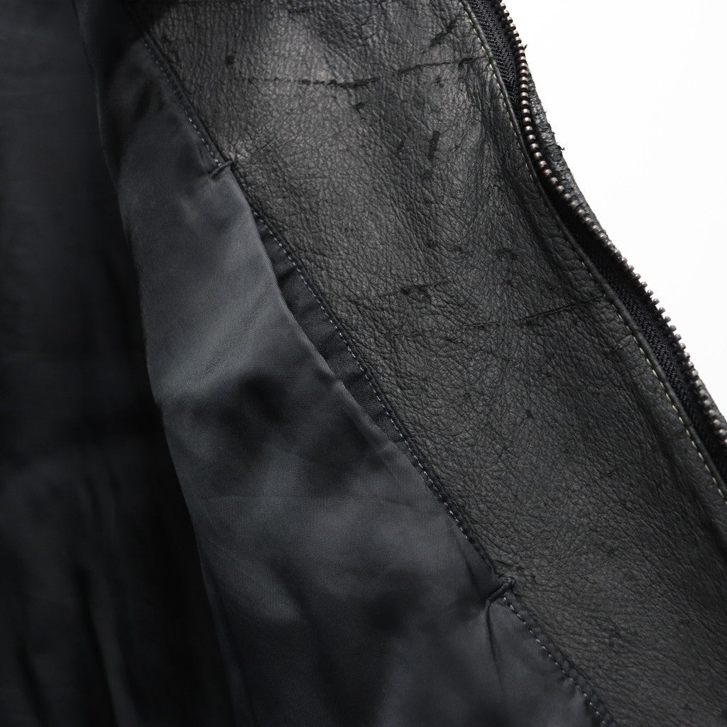 Skin Jacket (VEGETABLE TANNING PIG LEATHER) #BLACK [M-P2-LW1]