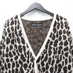 LEOPARD MOHAIR JACQUARD CARDIGAN #WHITE [26FW-WMK-KN17]