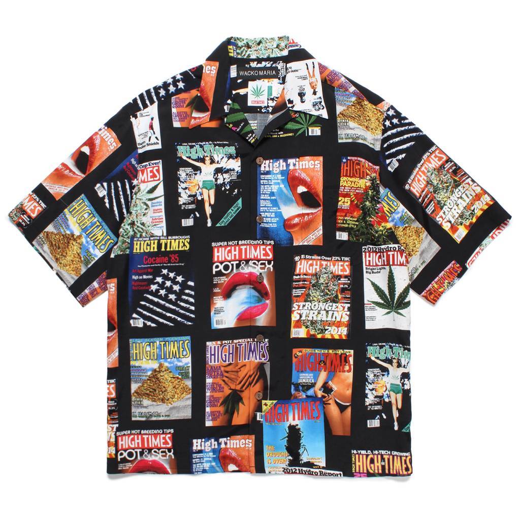 HIGHTIMES | HAWAIIAN SHIRT S/S #BLACK [HIGHTIMES-WM-HI10]