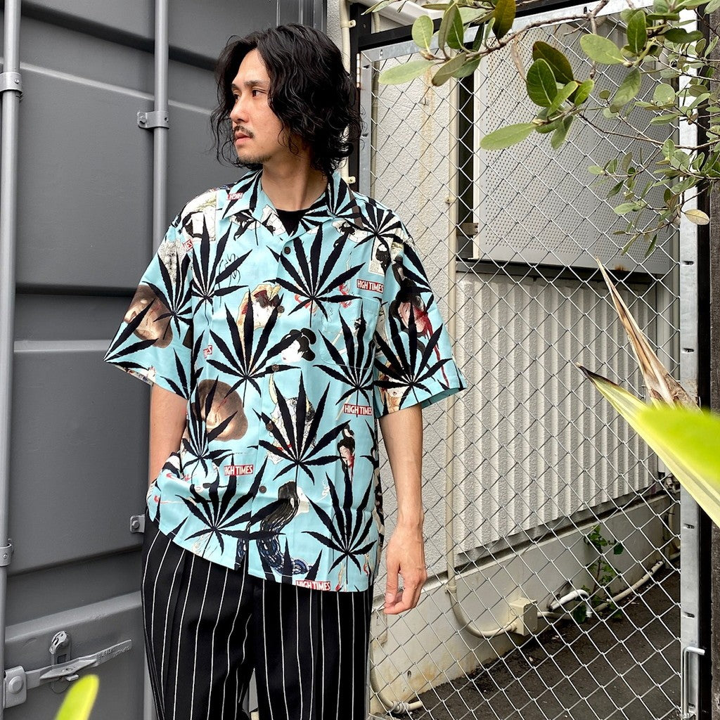HIGHTIMES | S/S HAWAIIAN SHIRT -TYPE 2- #MINTBLUE [HIGHTIMES-WM-HI06]