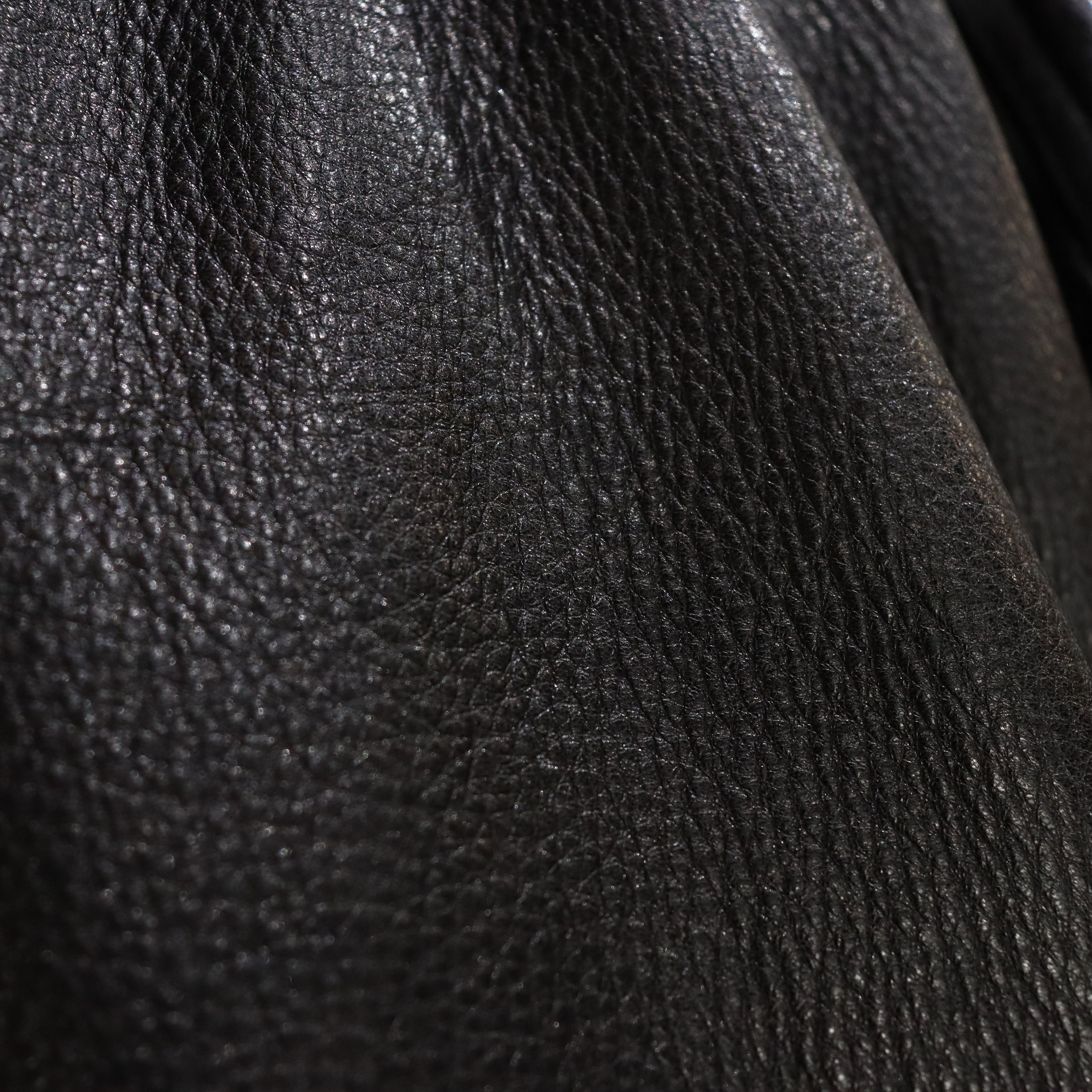 LEATHER VARSITY JACKET -A- -TYPE 2- #BLACK [23FW-WMO-BL03]