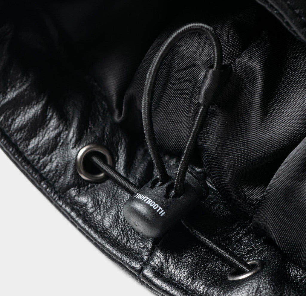 TBKB | SHORT LEATHER MONSTER PARKA #BLACK [FW23-TBKB01]