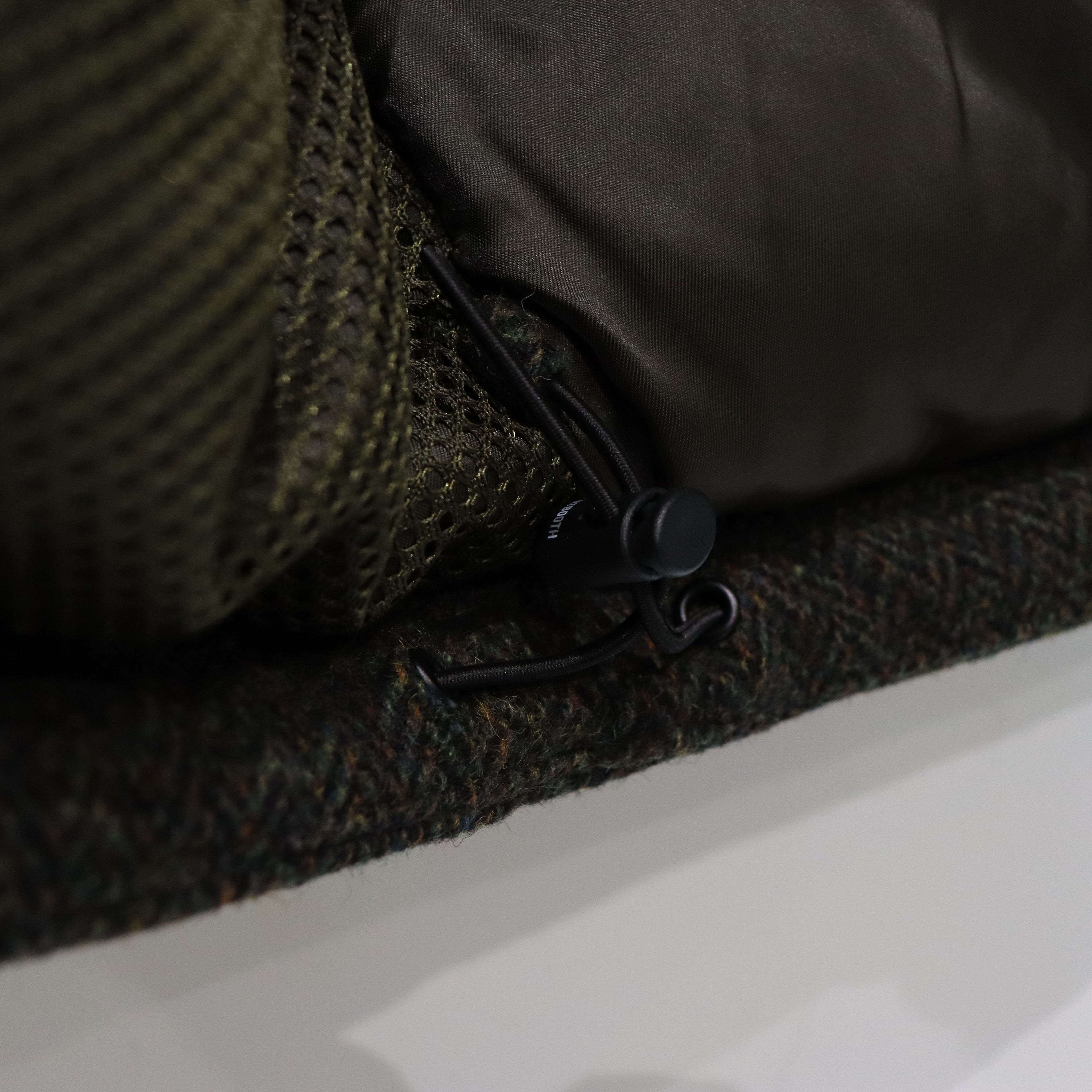 TWEED DOWN VEST #OLIVE [FW23-JK04]