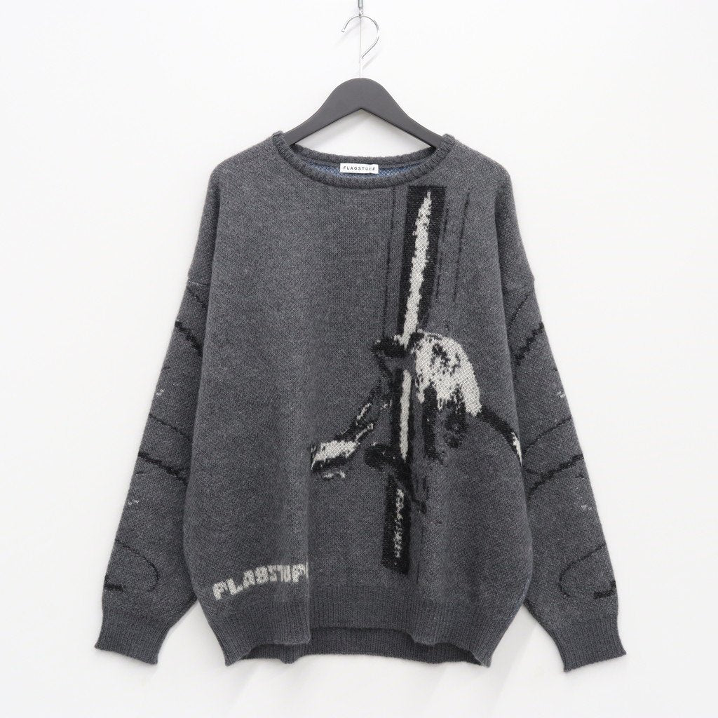 STRIP MOHAIR SWEATER #GRAY [19AW-FS-16]