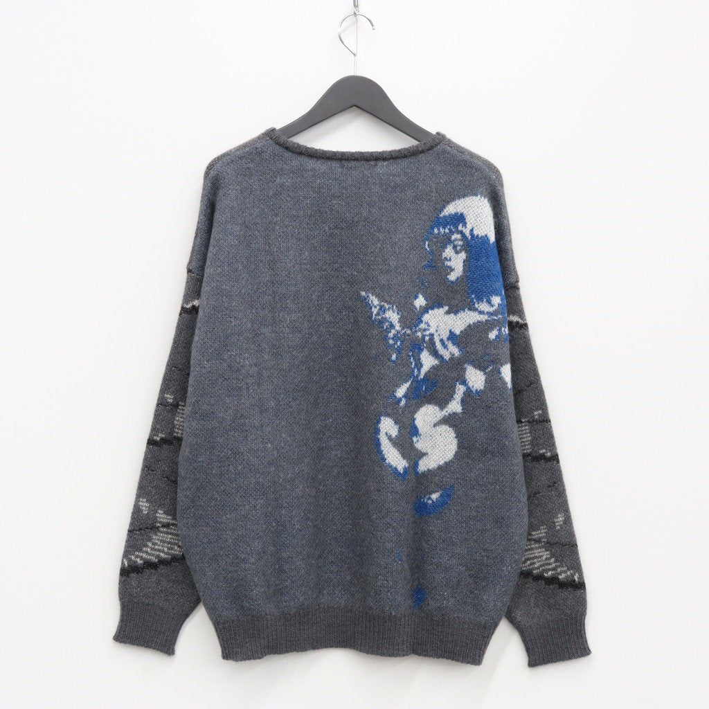 STRIP MOHAIR SWEATER #GRAY [19AW-FS-16]