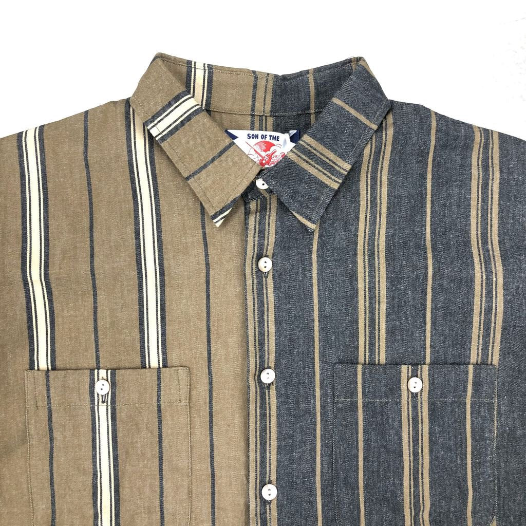 SON OF THE CHEESE | サノバチーズ SWITCHING SHIRT #BEIGE [SC2010