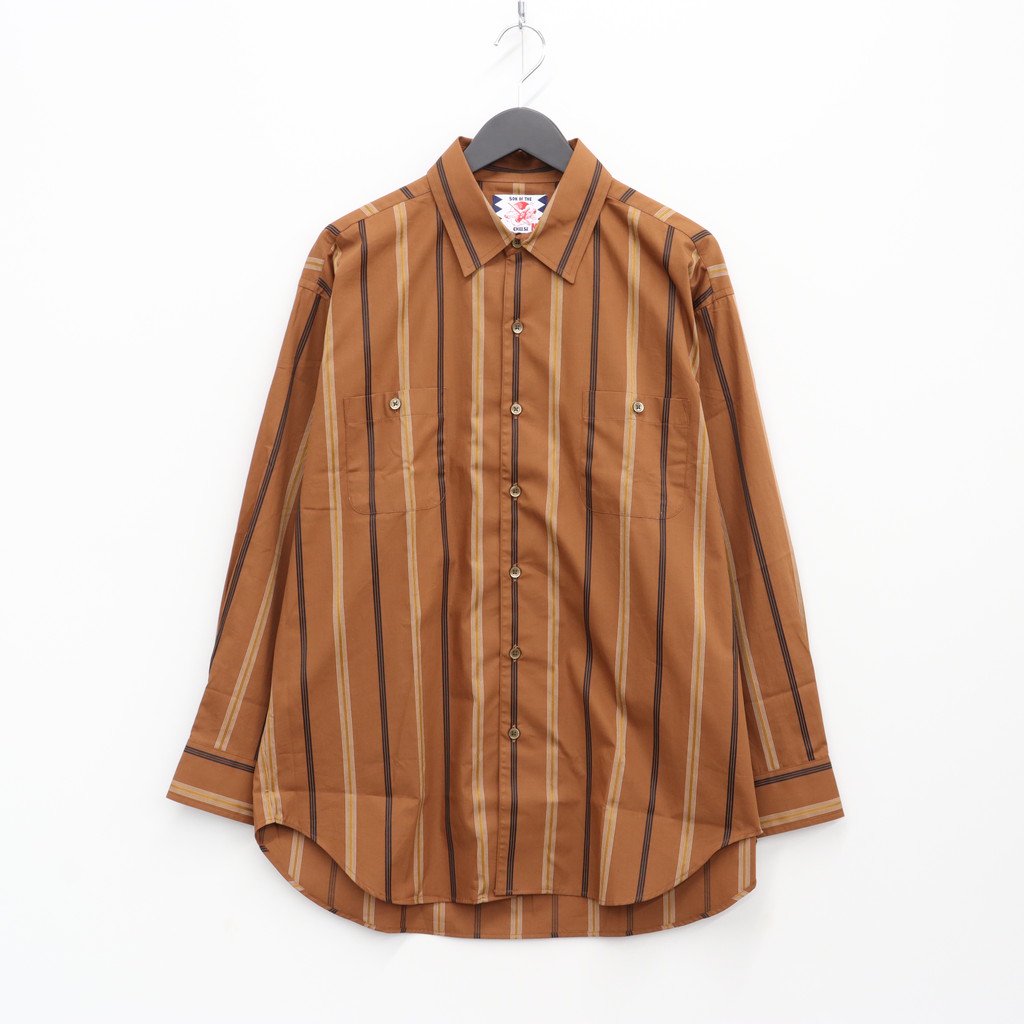 條紋大襯衫#BROWN [SC2020-SH08]