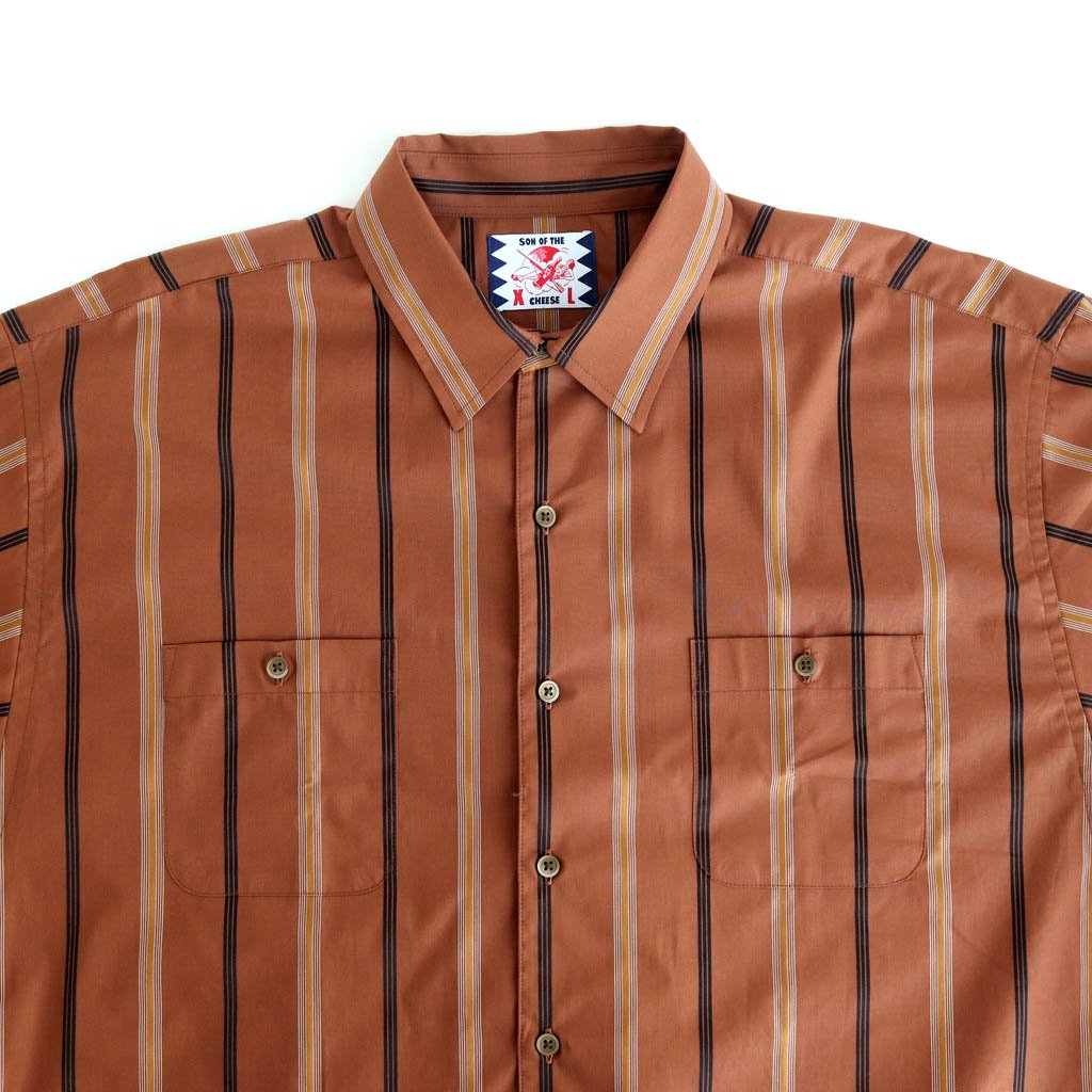 條紋大襯衫#BROWN [SC2020-SH08]