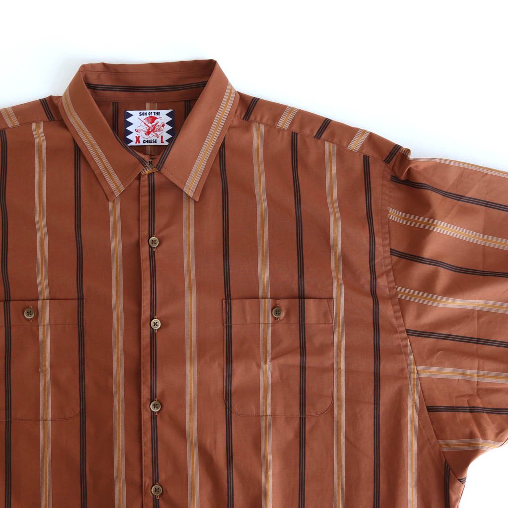 條紋大襯衫#BROWN [SC2020-SH08]