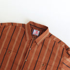 條紋大襯衫#BROWN [SC2020-SH08]