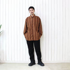 條紋大襯衫#BROWN [SC2020-SH08]