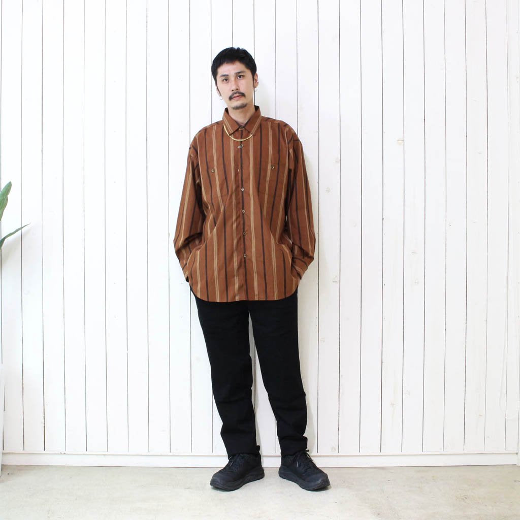 條紋大襯衫#BROWN [SC2020-SH08]