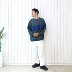 線條衛衣#灰/海軍藍 [20AW-FS-45]