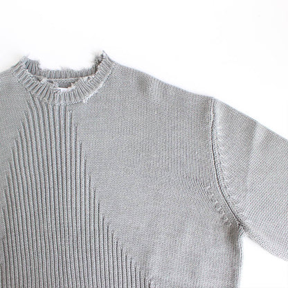 ARC SCULPTURE KNIT SWEATER #GRAY [R002-027]