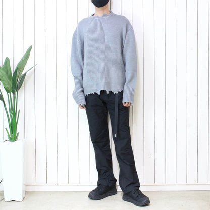 ARC SCULPTURE KNIT SWEATER #GRAY [R002-027]