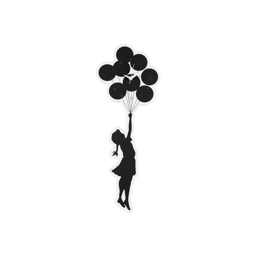 WALL CLOCK FLYING BALLOONS #WHITE [ 20SC-BR-OT-06]