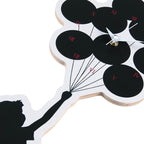 WALL CLOCK FLYING BALLOONS #WHITE [ 20SC-BR-OT-06]