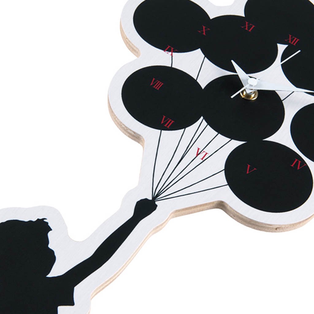 WALL CLOCK FLYING BALLOONS #WHITE [ 20SC-BR-OT-06]