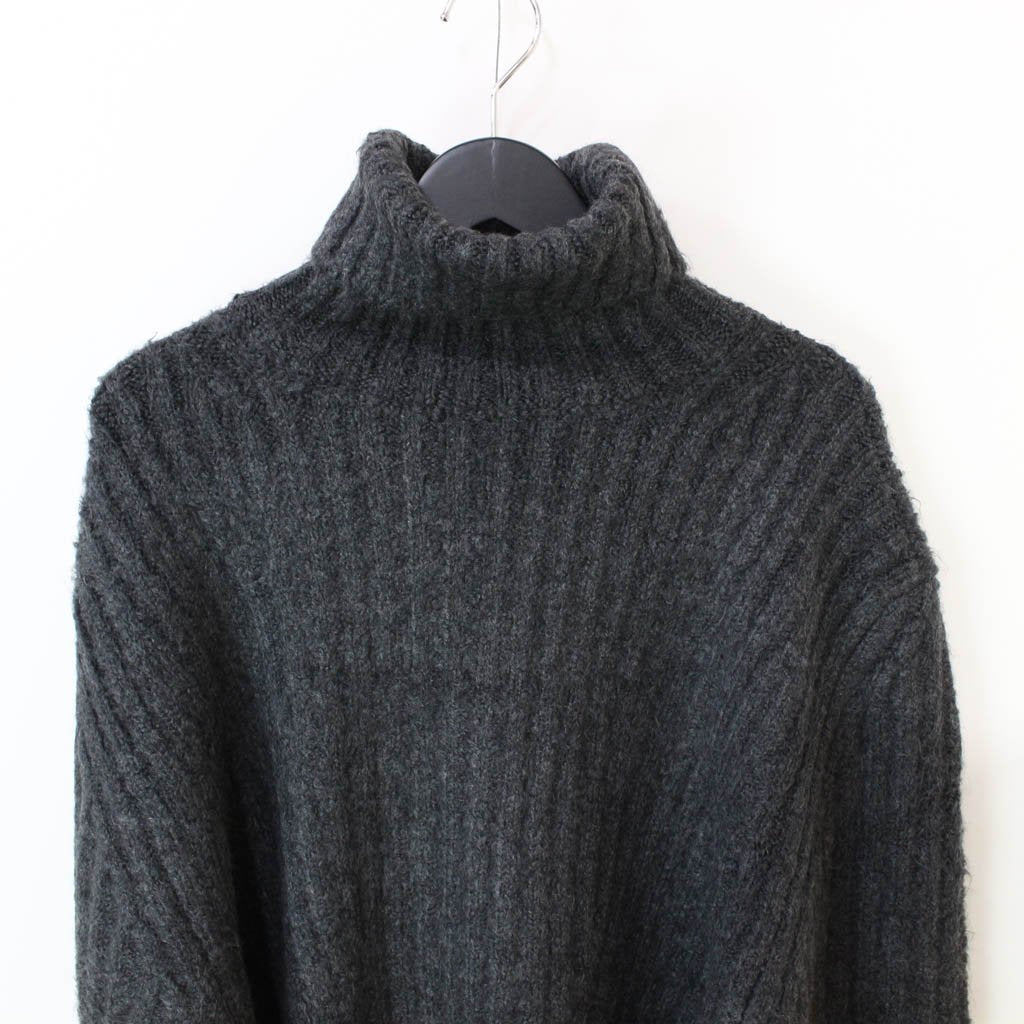 HIGH TURTLENECK SWEATER #GREY [WD-KT9-20-040-U]