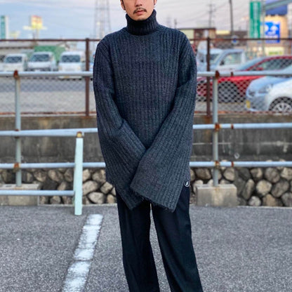 HIGH TURTLENECK SWEATER #GREY [WD-KT9-20-040-U]