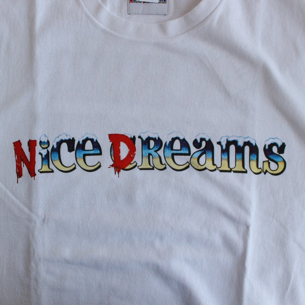 NICE DREAMS | 水洗厚重圆领 T 恤 4 型 #白色 [CCND-WM-WT04]