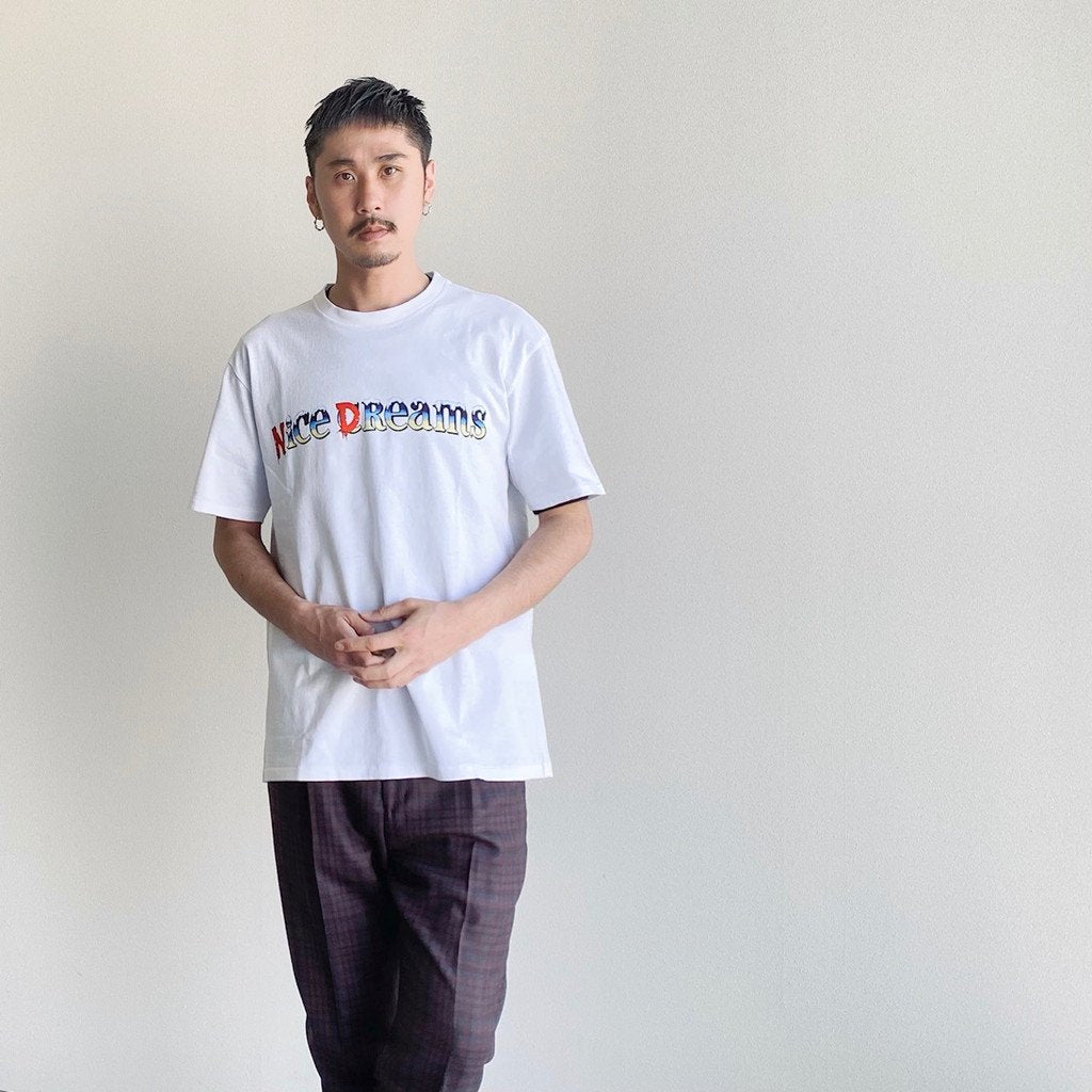 NICE DREAMS | WASHED HEAVY WEIGHT CREW NECK T-SHIRT TYPE 4 #WHITE [CCND-WM-WT04]