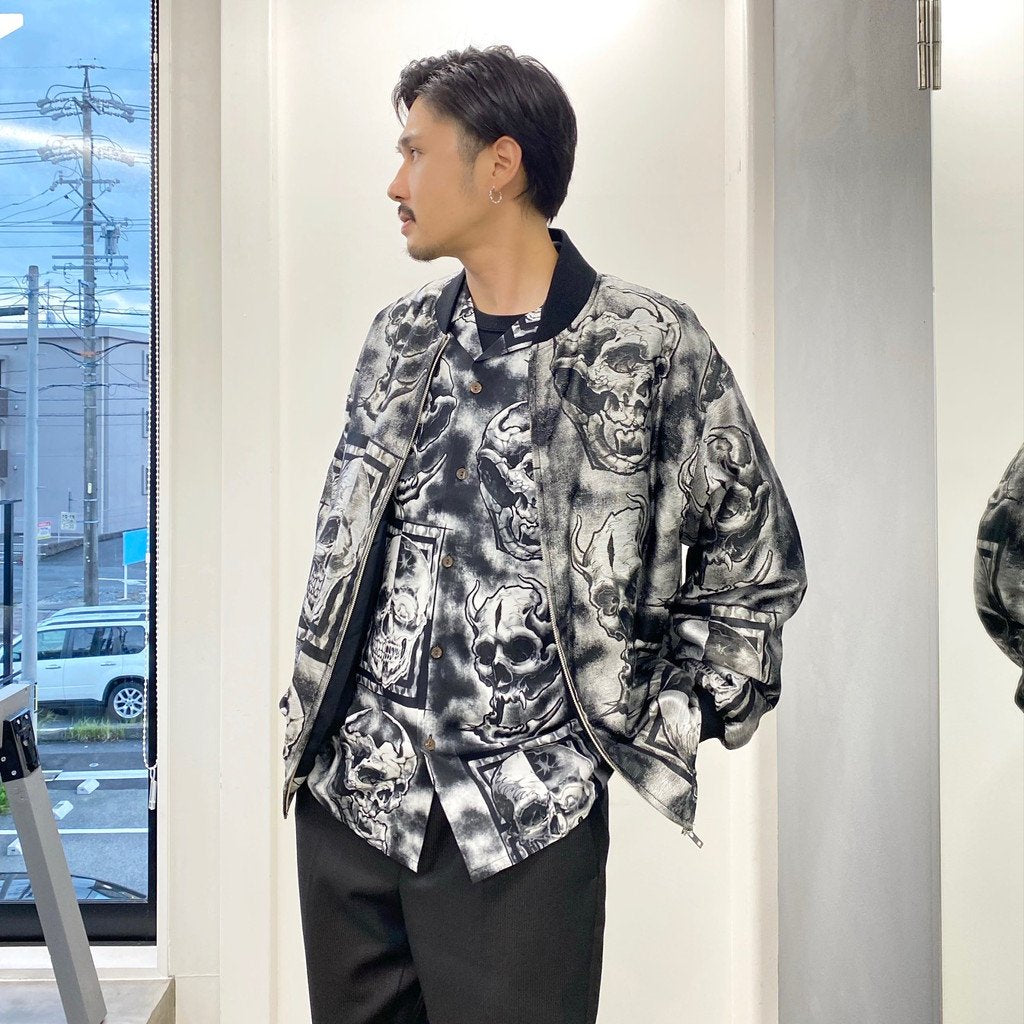 56 TATTOO STUDIO | JACQUARD SKA JACKET #SILVER [56TS-WM-BL02]