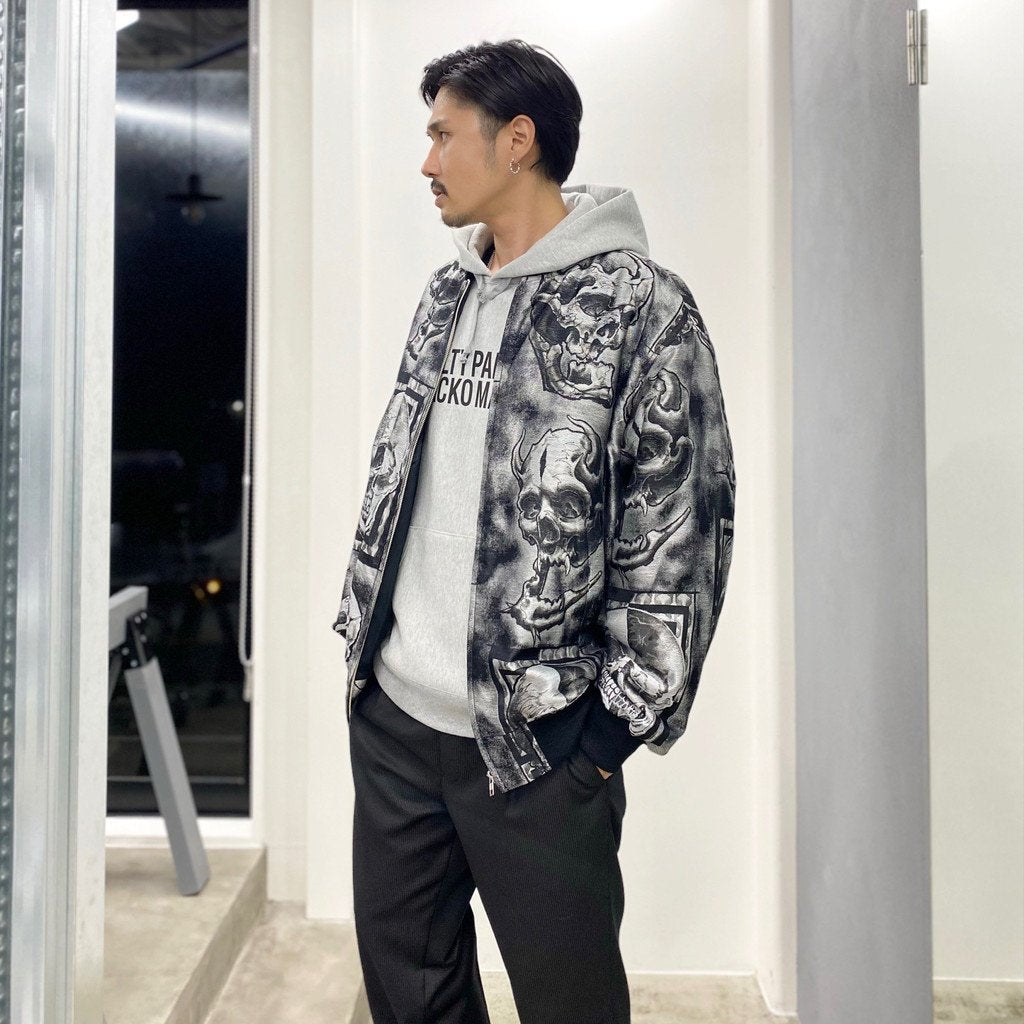 56 TATTOO STUDIO | JACQUARD SKA JACKET #SILVER [56TS-WM-BL02]