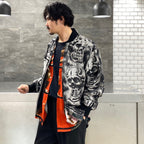 56 TATTOO STUDIO | JACQUARD SKA JACKET #SILVER [56TS-WM-BL02]