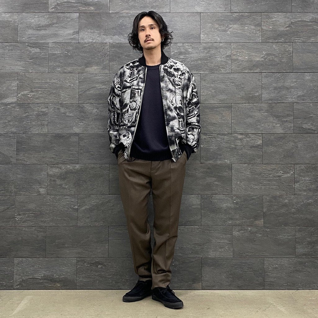 56 TATTOO STUDIO | JACQUARD SKA JACKET #SILVER [56TS-WM-BL02]