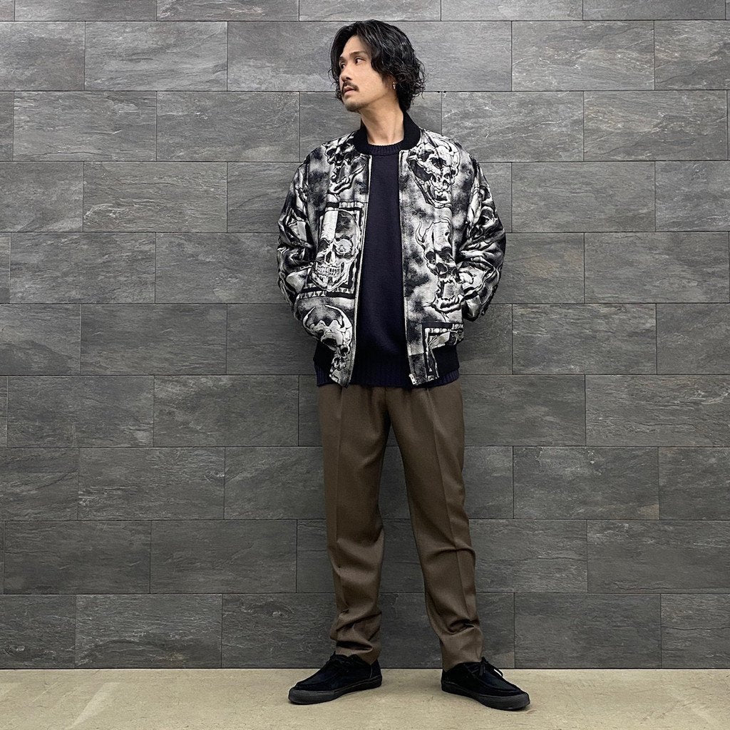 56 TATTOO STUDIO | JACQUARD SKA JACKET #SILVER [56TS-WM-BL02]