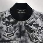 56 TATTOO STUDIO | JACQUARD SKA JACKET #SILVER [56TS-WM-BL02]