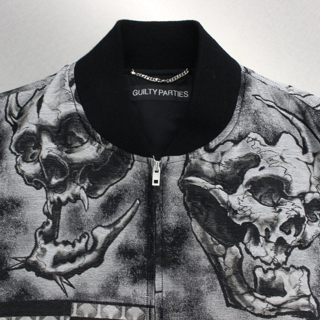 56 TATTOO STUDIO | JACQUARD SKA JACKET #SILVER [56TS-WM-BL02]