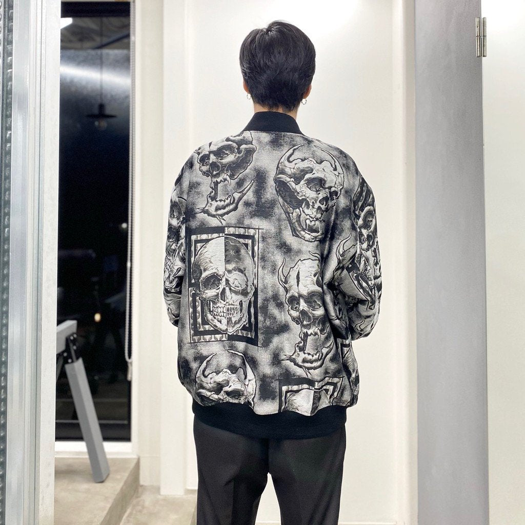 56 TATTOO STUDIO | JACQUARD SKA JACKET #SILVER [56TS-WM-BL02]