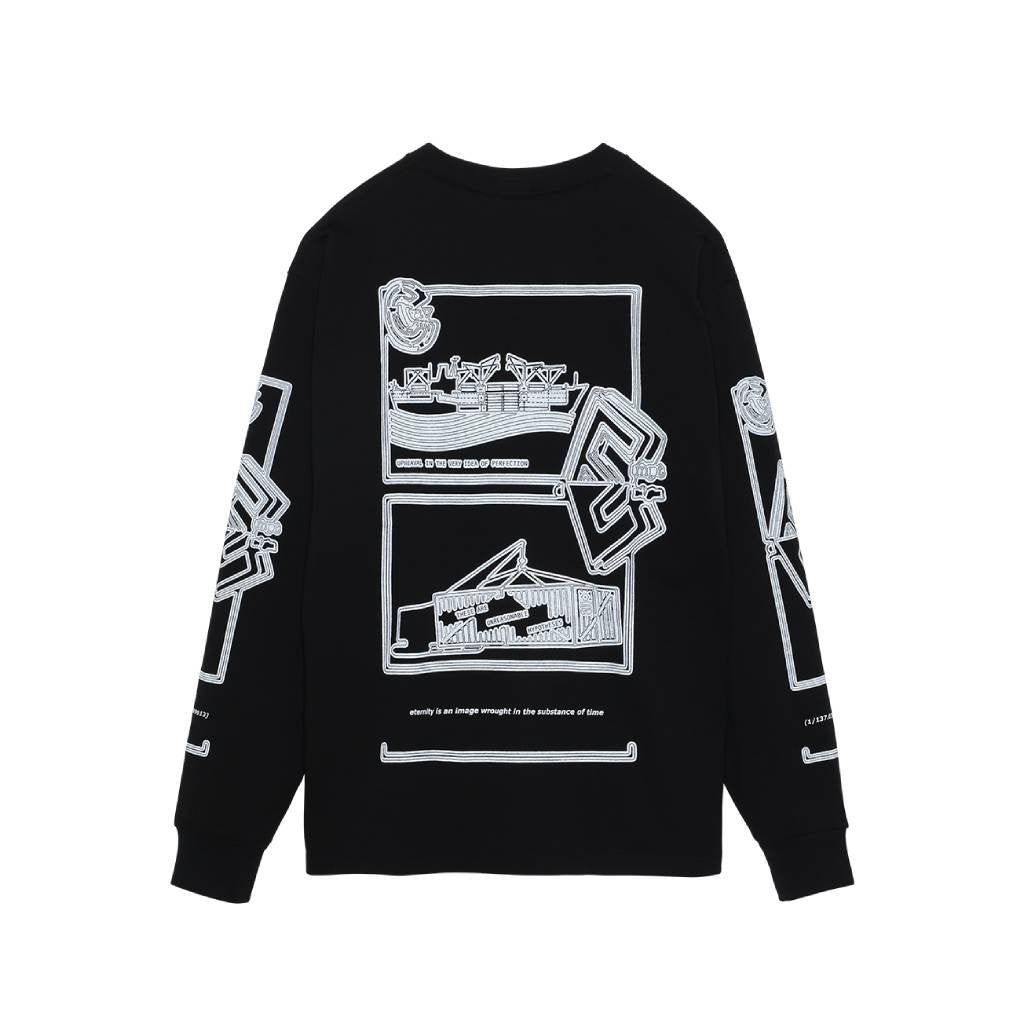 MD FRAGMENTS LONG SLEEVE T #BLACK [CES20LT01]