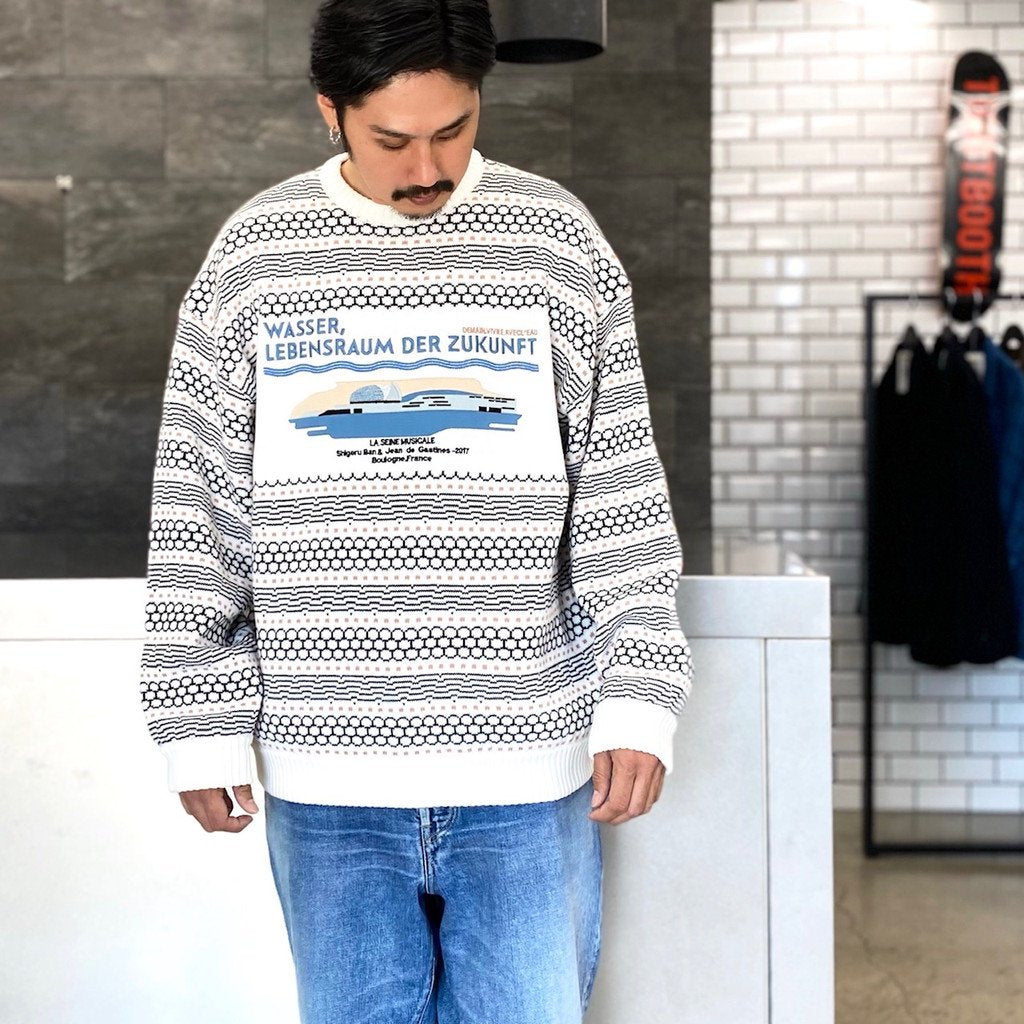 塞納河音樂針織衫 #白色 [SC2120-KN03]