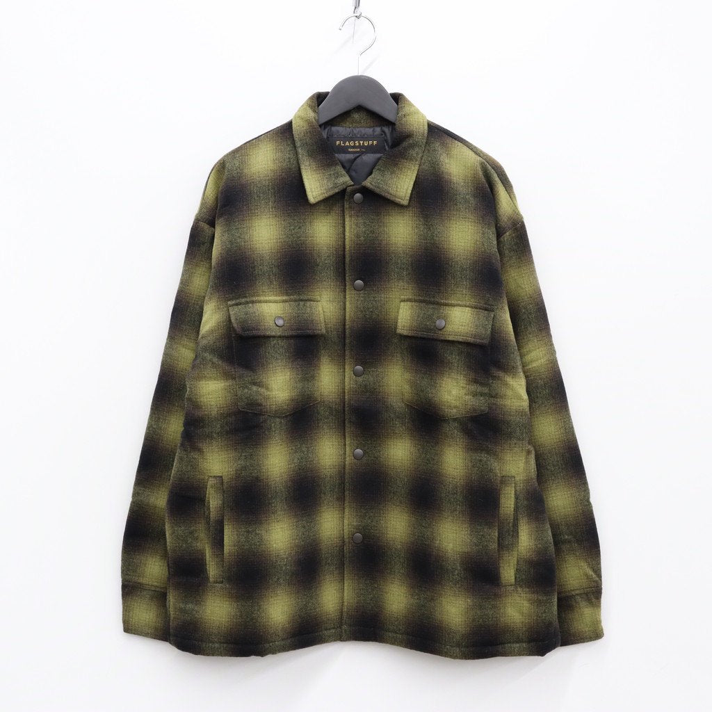 F-LAGSTUF-F | フラグスタフ QUILTING CHECK SHIRTS #YELLOW [21AW-FS