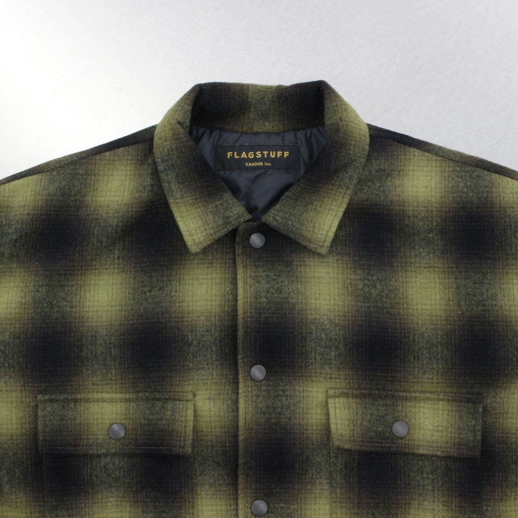 QUILTING CHECK SHIRTS #YELLOW [21AW-FS-21]
