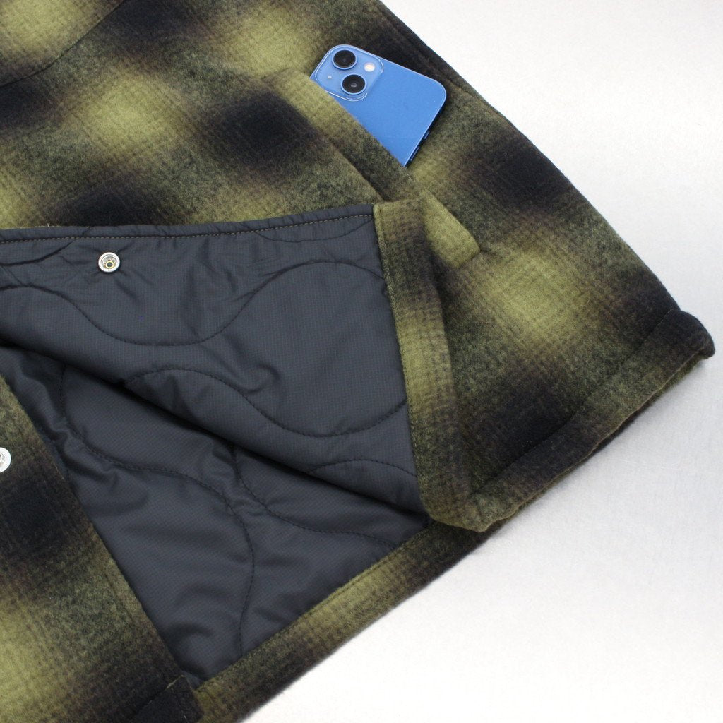 F-LAGSTUF-F | フラグスタフ QUILTING CHECK SHIRTS #YELLOW [21AW-FS