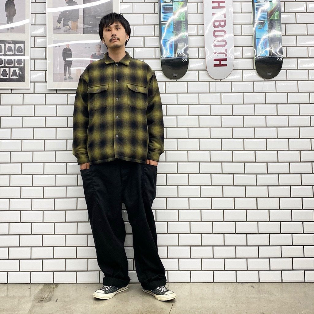 QUILTING CHECK SHIRTS #YELLOW [21AW-FS-21]