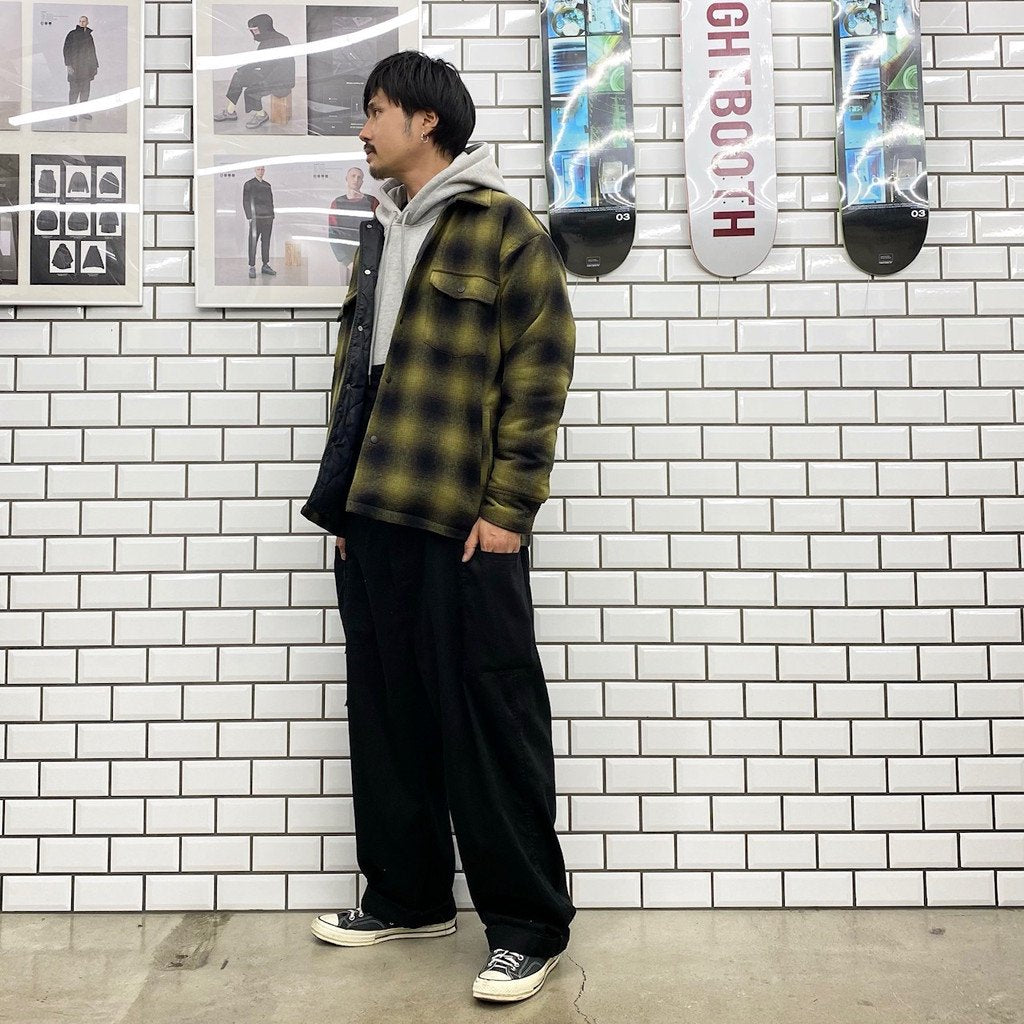 QUILTING CHECK SHIRTS #YELLOW [21AW-FS-21]