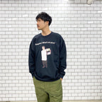 SUPERBAD | CREW NECK SWEAT SHIRT TYPE 4 #BLACK [SB-WM-SS04]